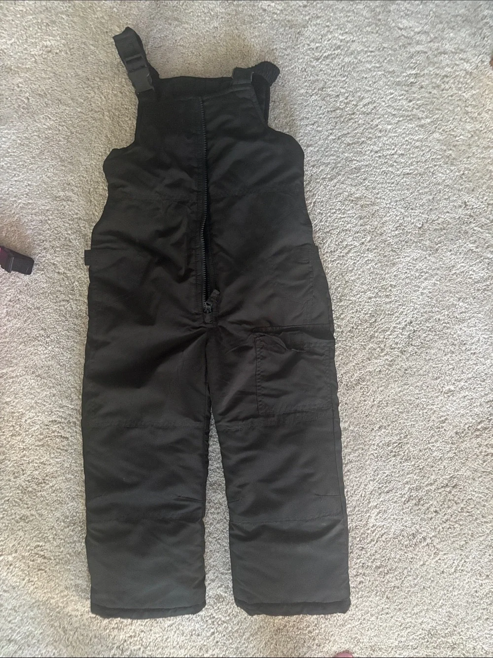 London Fog Black Insulated Bib Snow Overalls